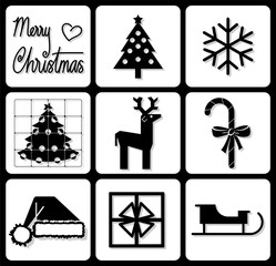 Christmas Icons Set. Vector Icons for Christmas and New Year's Eve.