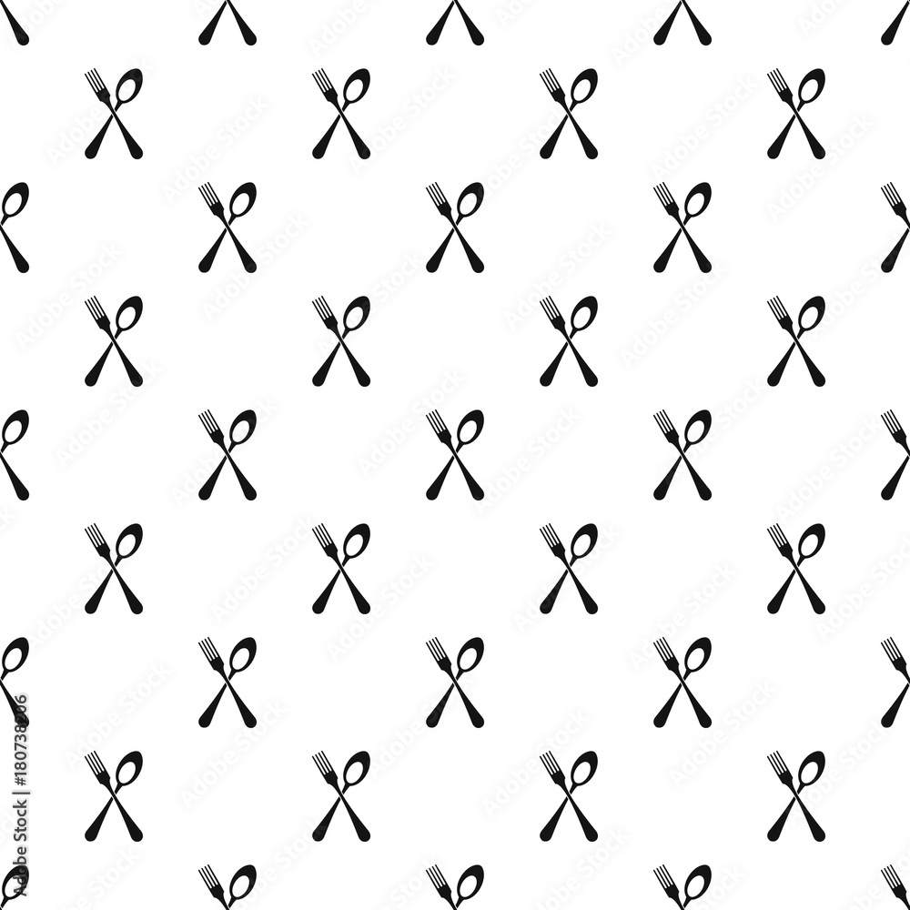 Poster spoon and fork pattern, simple style