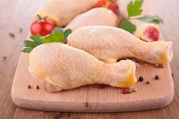 raw chicken leg