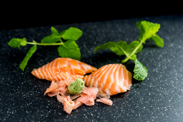 Japanese food fresh raw fish sashimi
