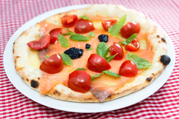 tasty pizza on a the table
