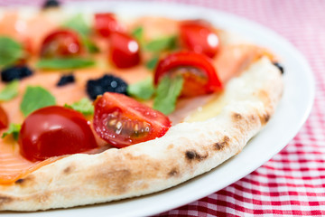 tasty pizza on a the table
