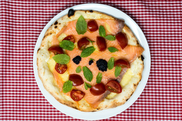 tasty pizza on a the table