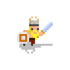 Pixel character viking for games and web sites