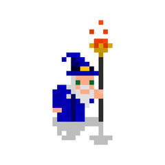 Pixel character mage for games and web sites