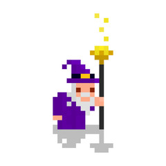 Pixel character mage for games and web sites