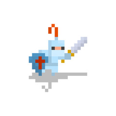 Pixel character knight for games and web sites