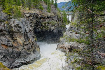 Waterfall with Bridge