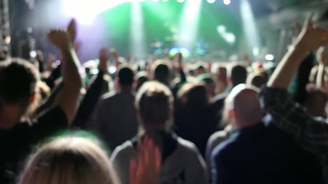 Crowd Partying At Live Music Concert