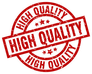 high quality round red grunge stamp