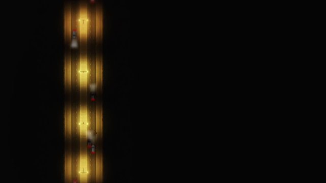 Cinemagraph loop. Traffic on the night road. Footage with copyspace. 3d-render
