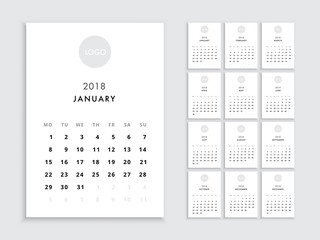 Calendar 2018 template