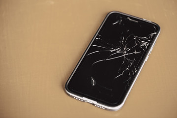smartphone glass crack fragile screen broken from drop