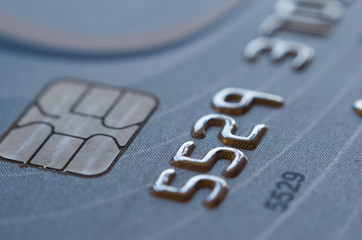 foto macro de cartao de credito, conceito de finanças, comercio