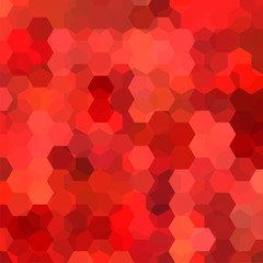 Abstract background consisting of red hexagons. Geometric design for business presentations or web template banner flyer. Vector illustration