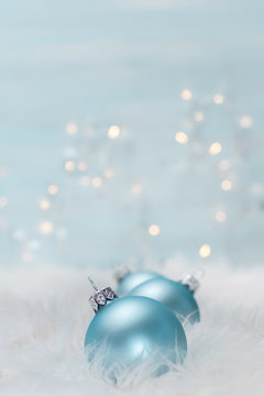 Christmas card with christmas balls