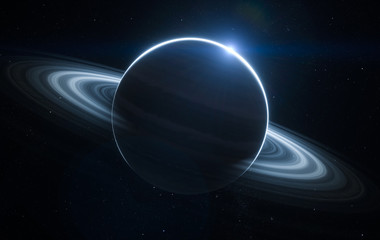 Naklejka premium Saturn - planeta z pierścieniami