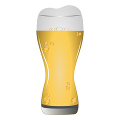 Isolated beer glass
