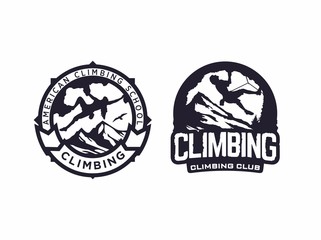 Fototapeta premium Modern vector professional logo emblem climbing club