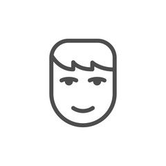 Human face line icon