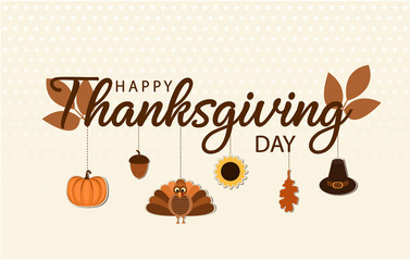 Happy Thanksgiving day card or background. vector illustration.