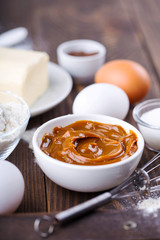 Bowl with caramel