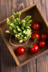 Asparagus and tomatoes