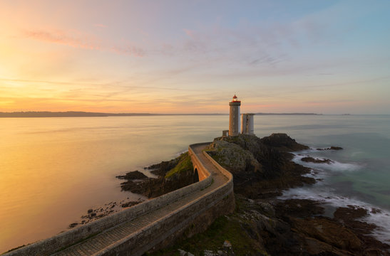 Beautiful sunrise at Le Petit Minou Lighthouse