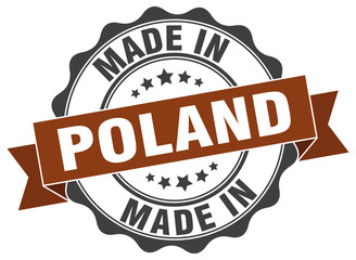 made in Poland round seal