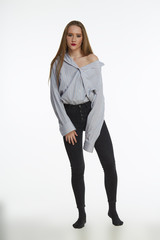 Fashion model background isolated