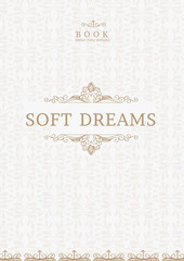 Monogram creative card template with beautiful flourishes ornament elements. Elegant design for corporate identity, logo, invitation. Design of background products.