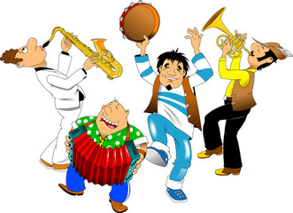 cheerful musical orchestra