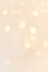 Elegant Christmas background with bokeh lights and place for text. Defocused glowing lights.