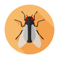 Fly icon flat
