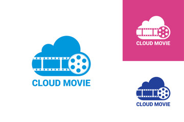 Cloud Movie Logo Template Design