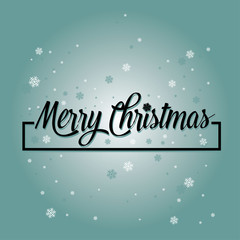 Merry Christmas Calligraphic text card template