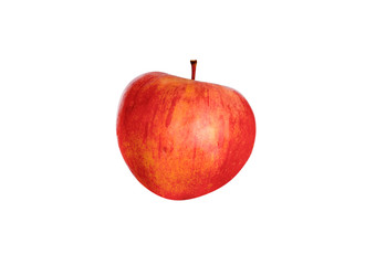 Red apple on white background