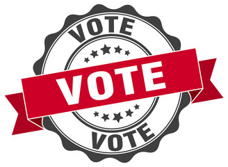 vote stamp. sign. seal