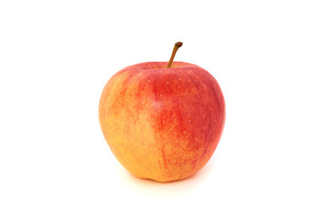 Red apple on white background