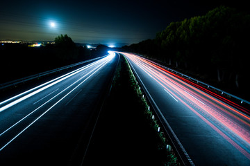 Highway at night