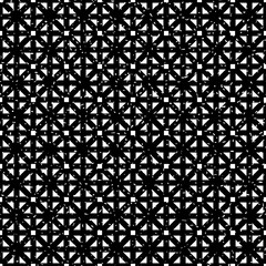 Seamless black and white grunge op art squares and triangles ornament pattern vector