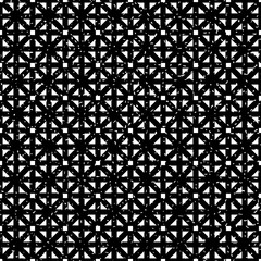 Seamless black and white grunge op art squares and triangles ornament pattern vector