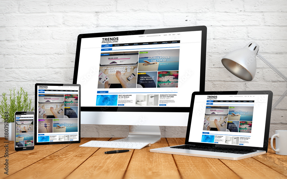 Canvas Prints emagazine website responsive design screen multidevices
