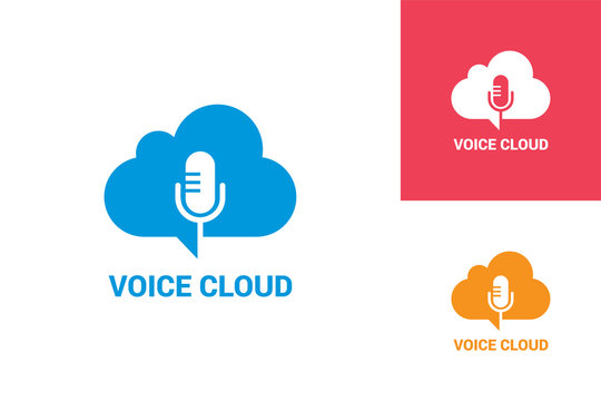 Voice Cloud Logo Template Design
