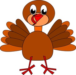happy thanksgiving, cute cartoon turkey 