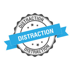 Distraction stamp illustration