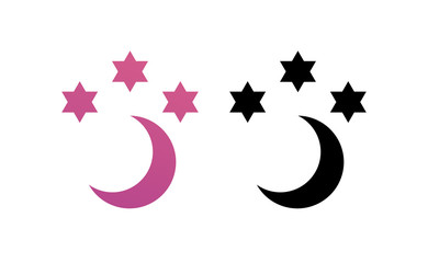 Vector Wiccan Symbol with Moon