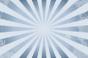 Obraz premium horizontal vector illustration of a grunge background of blue color. divergent rays. the simulation of old printed materials.