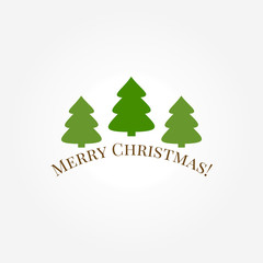 Christmas trees greeting card