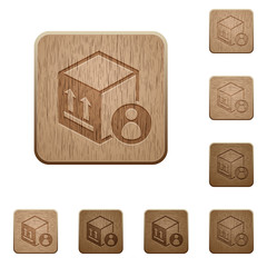 Package recipient wooden buttons